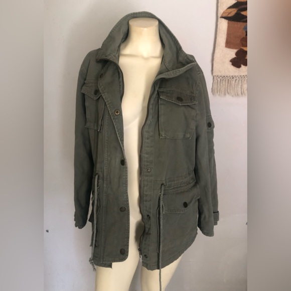 Cielo Jackets & Blazers - Cielo Jeans Ladies Army Green Field Drawstring Jacket Size Large